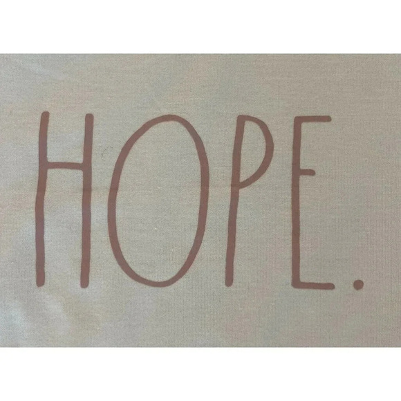 Rae Dunn Sweatshirt Shirt Cream Pink HOPE Extra Large XL New - Picture 3 of 5